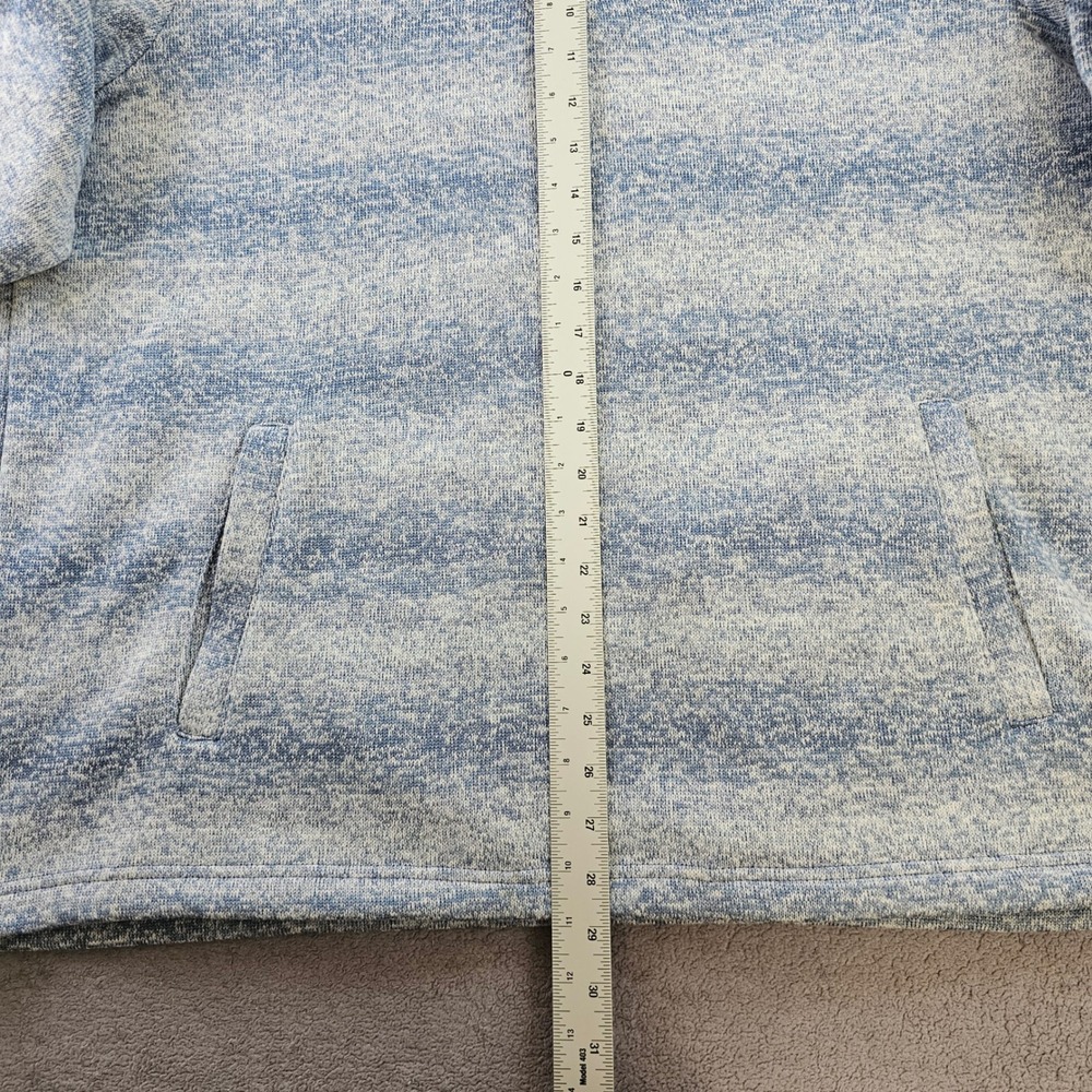 Natural Reflections Sweater Womens XL Blue Cozy Fleece Oversized 1/4 Snap Button - Picture 3 of 12